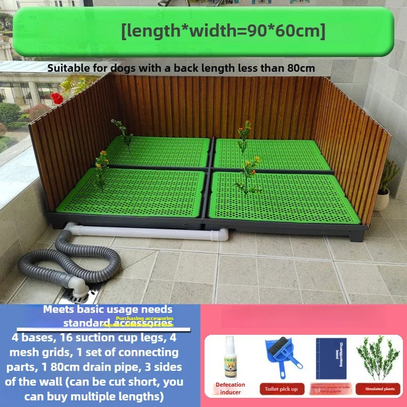 Pet Toilet with Baffle Flushing Water Directly Discharged