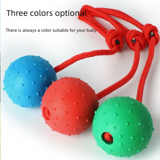 Ball On Rope Dog Toy Bite Resistant Pet Ball - MyPetDollar.com