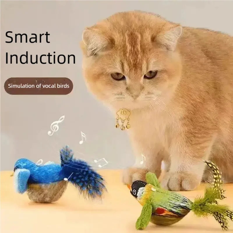 Smart Touch Activated Chirping Bird Cat Toy - MyPetDollar.com