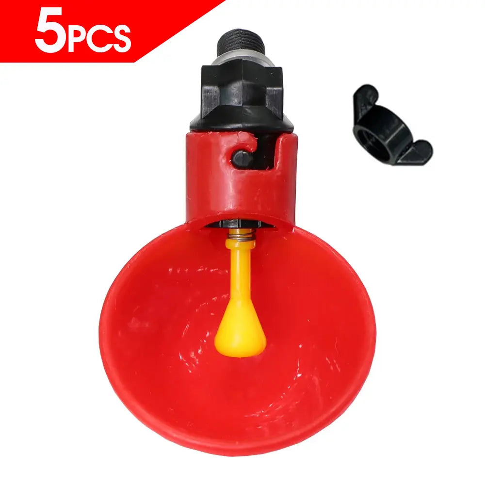 Farm Automatic Quail Drinker Plastic Chicken Waterer Bowl – 7 Colors