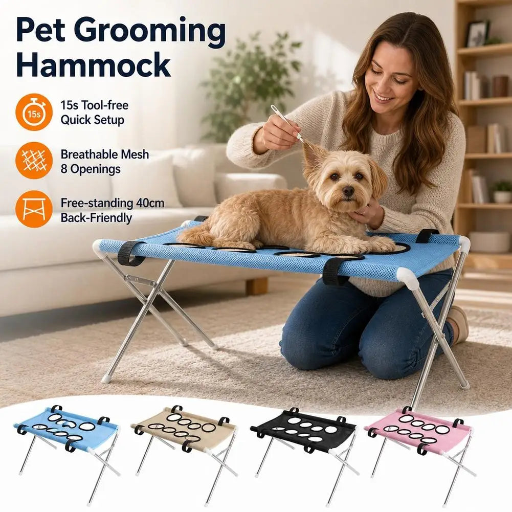 Pet Bathing Hammock Stand Foldable Dog Cat - MyPetDollar.com