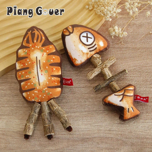 Fish Squid Shape Cat Chew Toys Interactive - MyPetDollar.com
