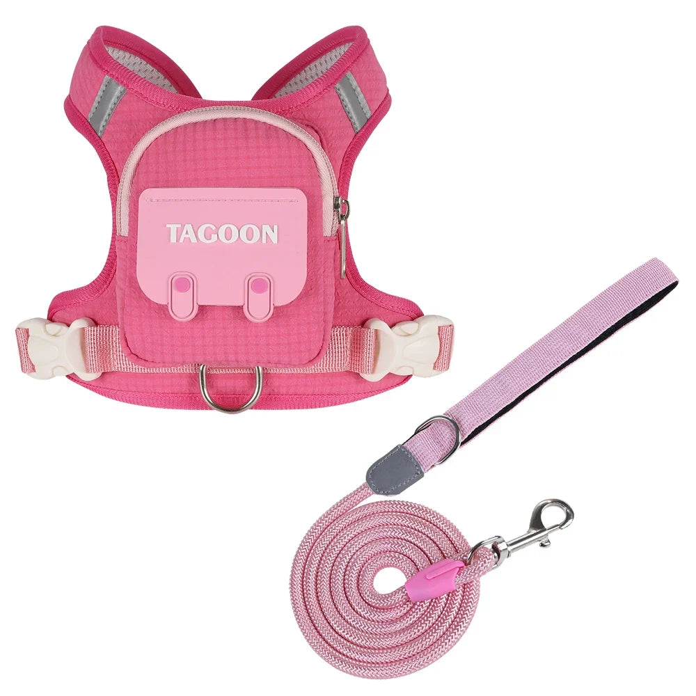Cute Backpack Dog Harness with Leash, - MyPetDollar.com