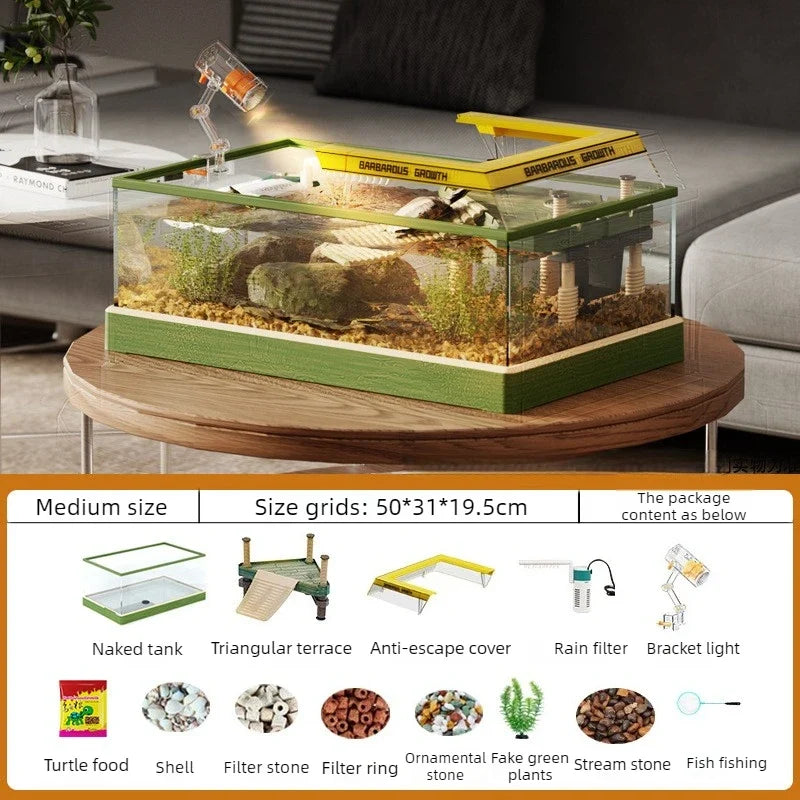 Turtle Terrarium Glass Anti-escape Turtle - MyPetDollar.com