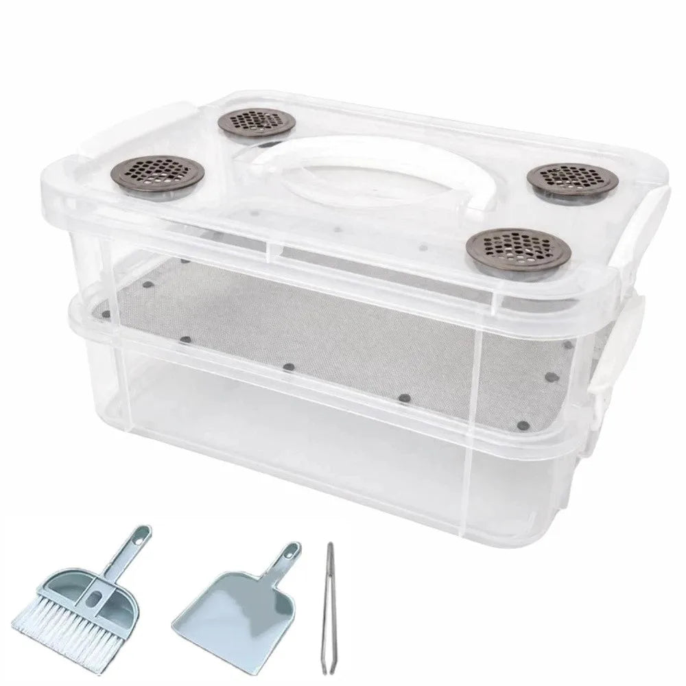 Transparent Mealworm Breeding Box - MyPetDollar.com