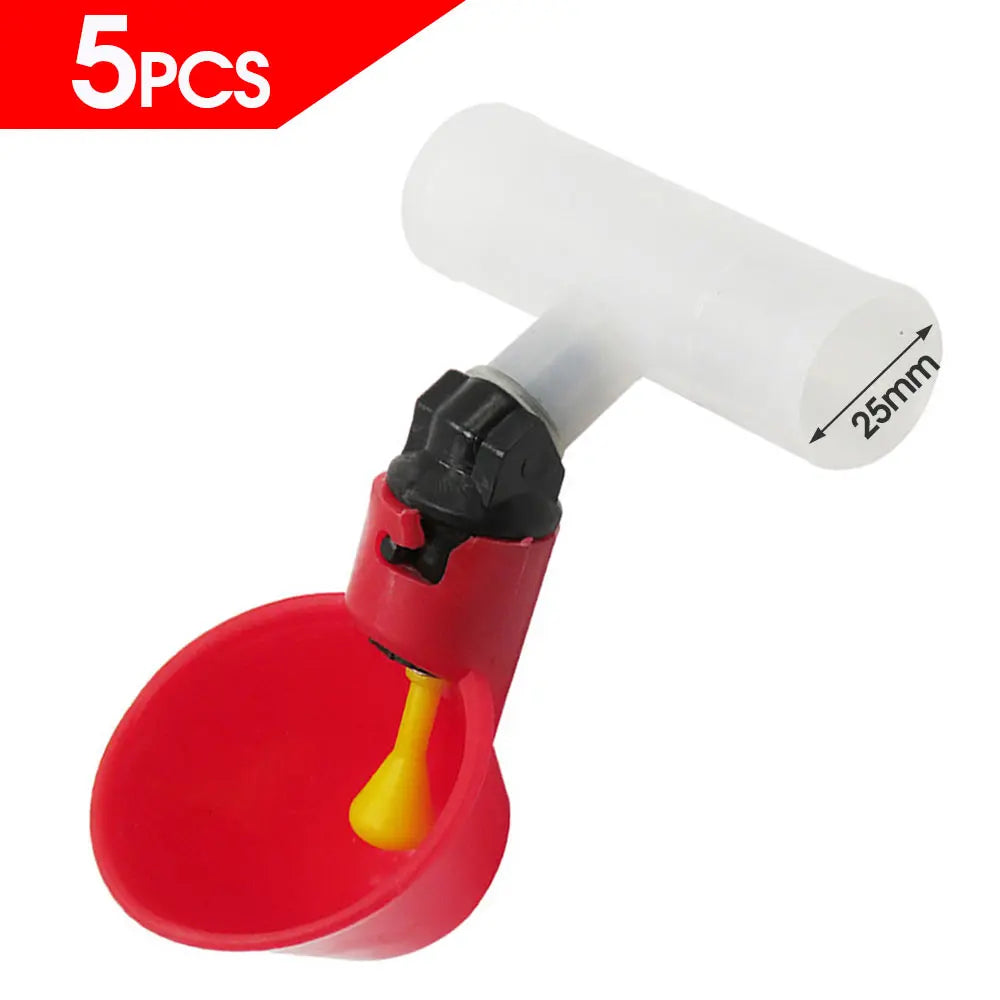 Farm Automatic Quail Drinker Plastic Chicken Waterer Bowl – 7 Colors