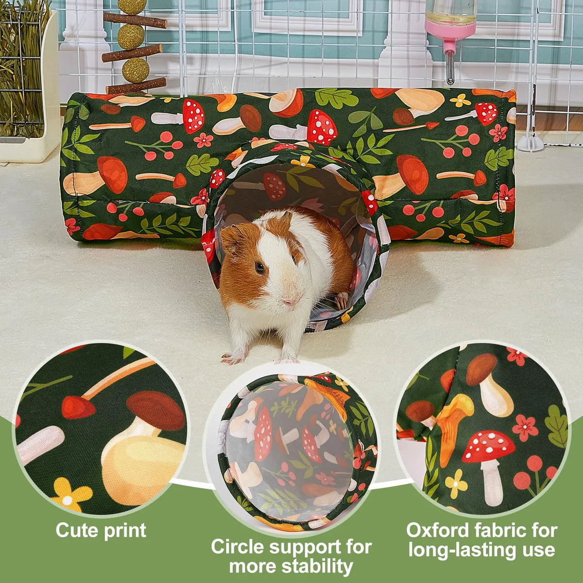 T Shape 3 Way Guinea Pig Tunnel Foldable - MyPetDollar.com