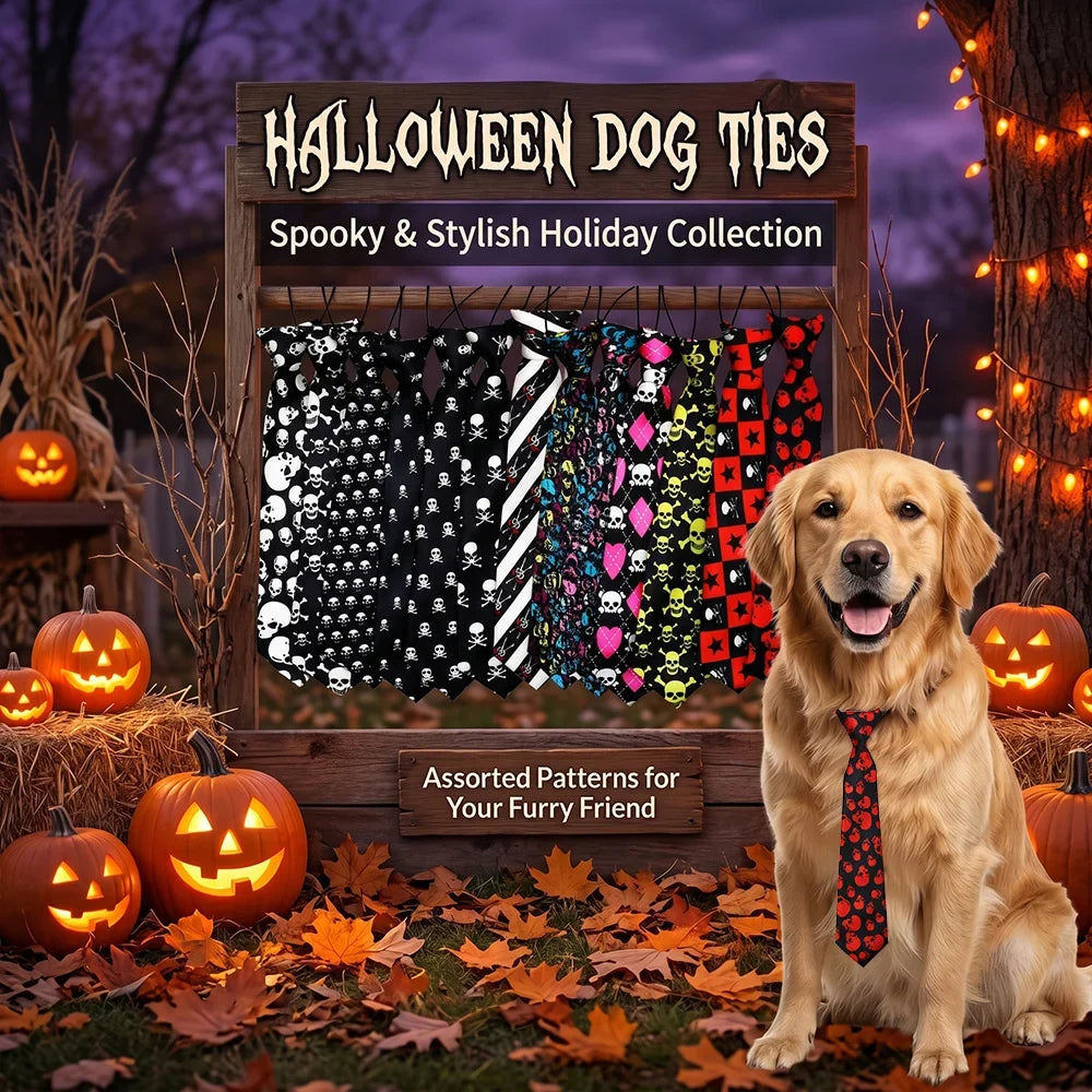 50PCS Large Dog Bowties Halloween Party Dog - MyPetDollar.com