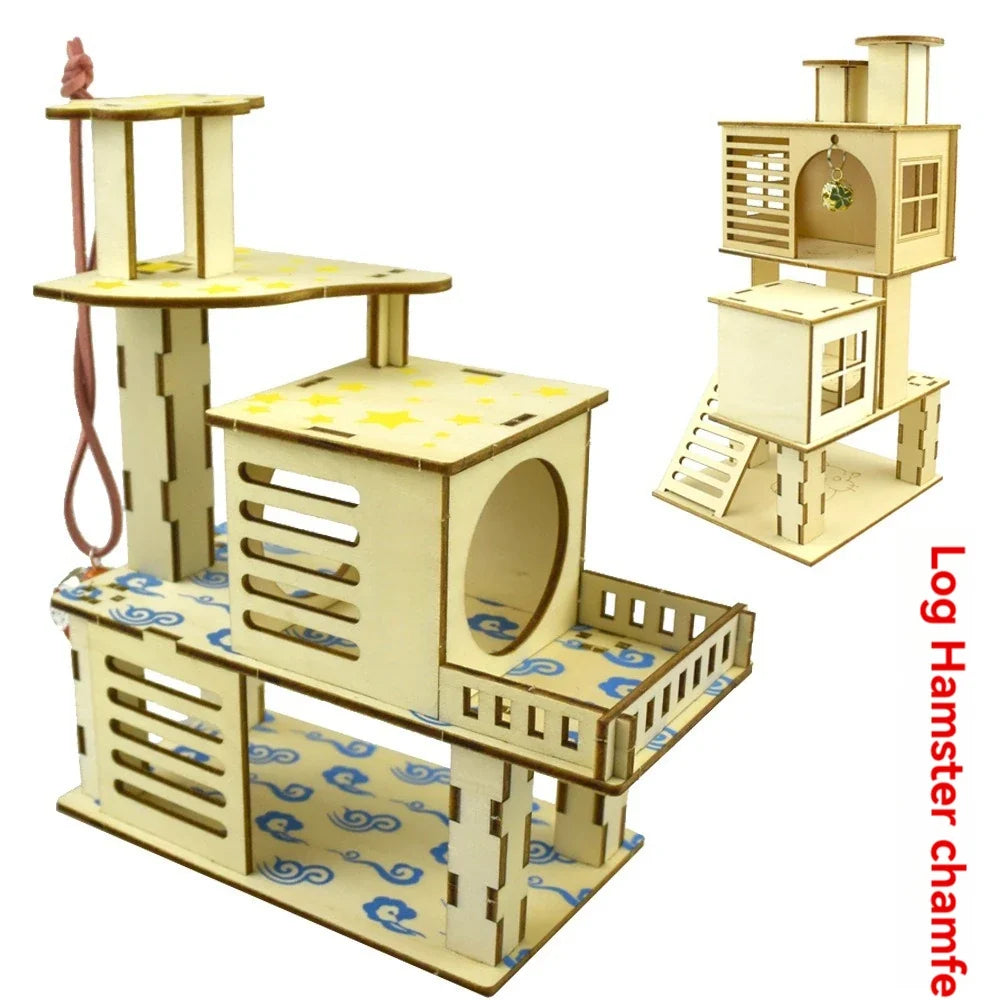 Hamster chamfer minipet toy tree nest ladder - MyPetDollar.com
