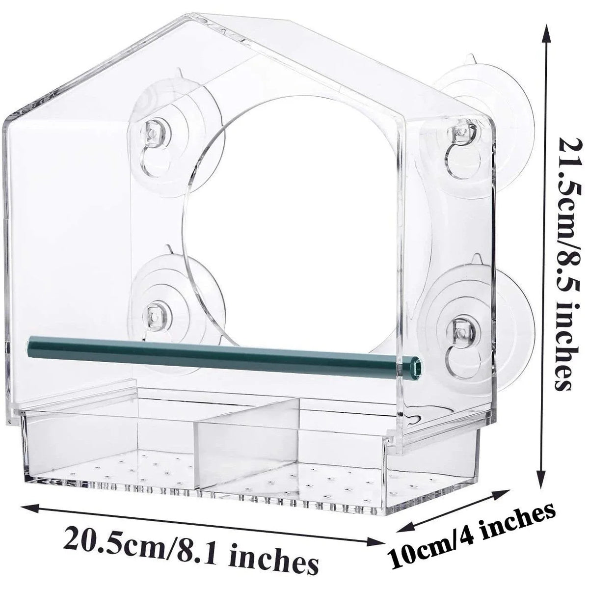 Window Bird Feeder with Strong Suction Cups – 2 Colors