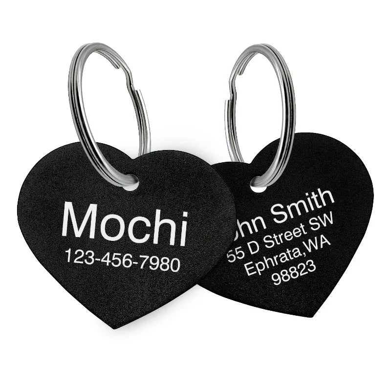 Personalized Custom Aluminum Heart Shape Pet - MyPetDollar.com