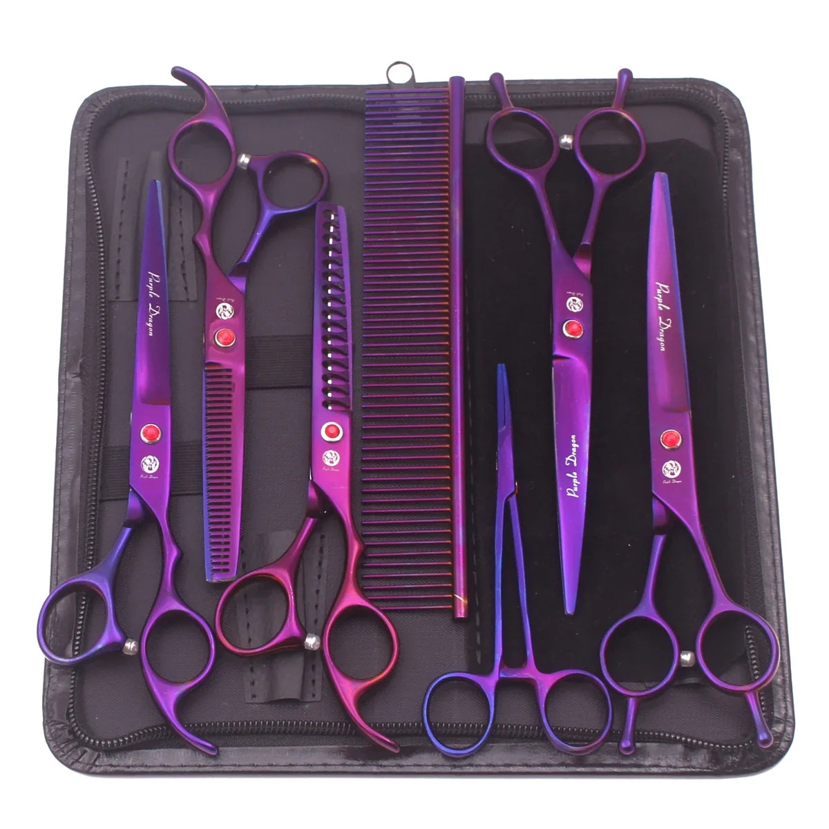 Purple Dragon Dog Grooming Scissors Kit 7" - MyPetDollar.com