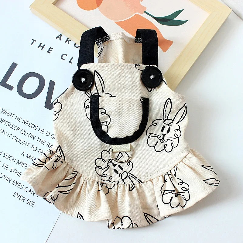 Pet Dog Jumpsuits for Rabbit Print Dog Sling - MyPetDollar.com