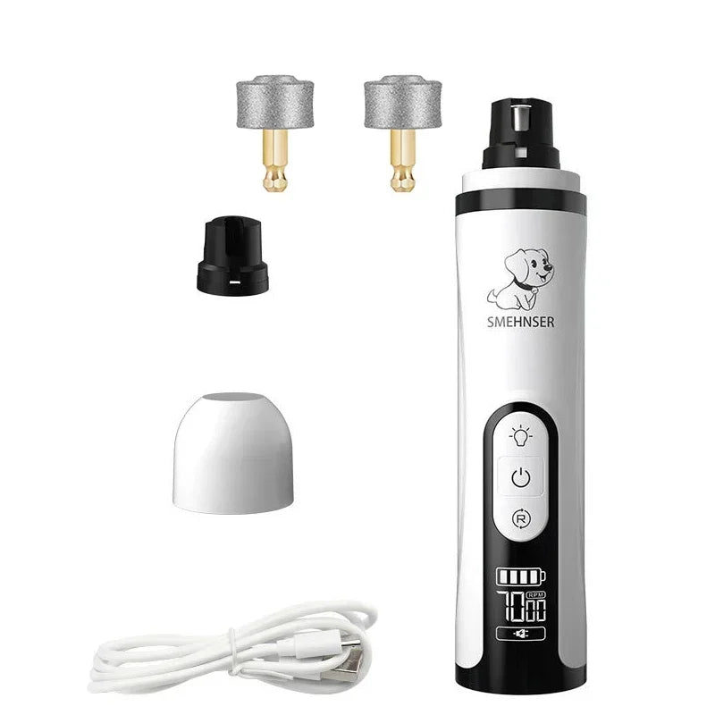 Electric Pet Nail Grinder with LED Light Cat & Dogs Clippers – Cat Supplies