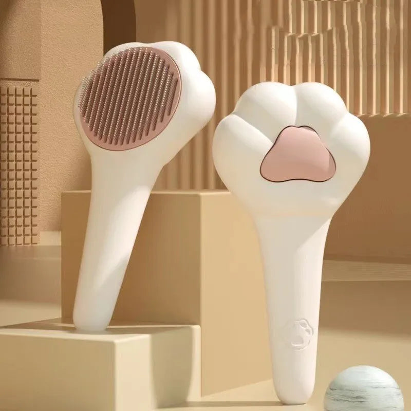 Cat Paw Design Pet Grooming Brush Soft Needle Massage Comb
