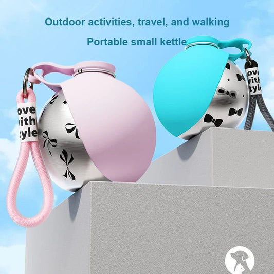 Foldable Dog Outdoor Portable Water Bottle, 304 Stainless Steel Hook