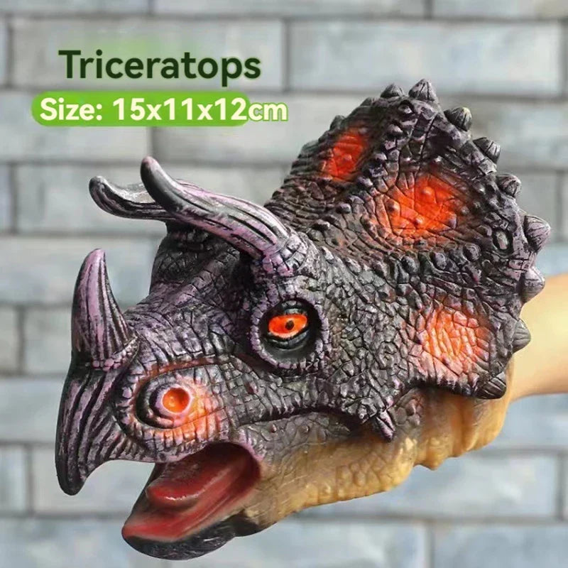 Dinosaur Hand Puppet Gloves Soft Glue - MyPetDollar.com