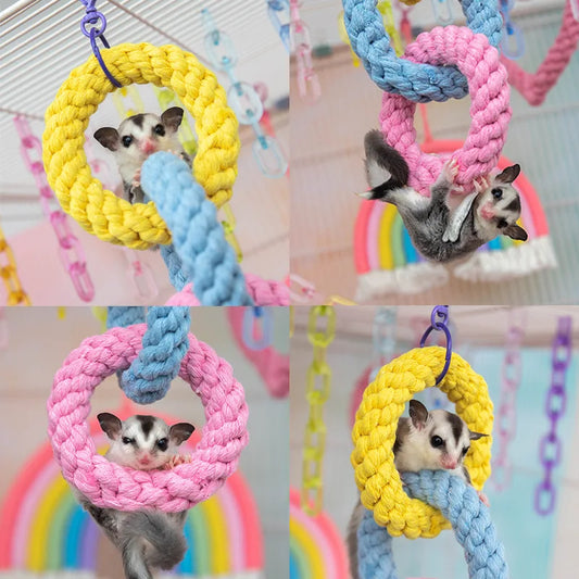 Hamster Climbing Rope Toys Sugar Glider Cage - MyPetDollar.com