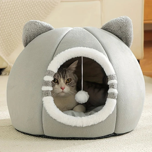 Deep Sleeping Cat Bed Cave Nest With Soft - MyPetDollar.com