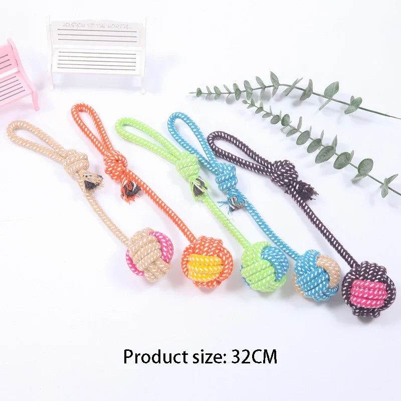 Interactive Cotton Rope Mini Dog Toys Ball – Dog Supplies