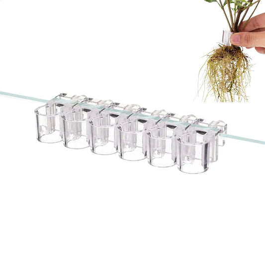 Plant Holder For Aquarium 6 Pieces Clear - MyPetDollar.com