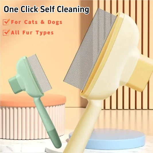 Self Cleaning Pet Grooming Brush Slicker - MyPetDollar.com