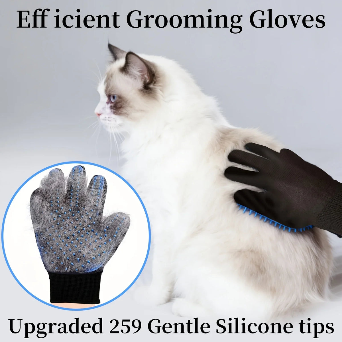 1Pcs Pet Grooming Glove, Massage Hair - MyPetDollar.com