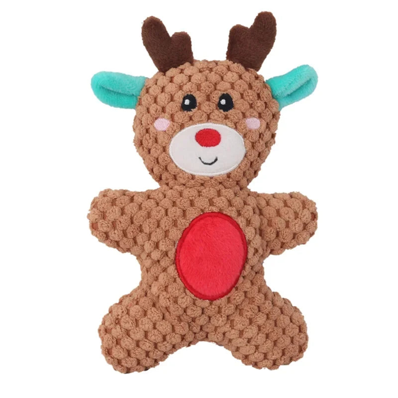 Pet Dog Plush Noise Chewing Toy Santa Elk - MyPetDollar.com