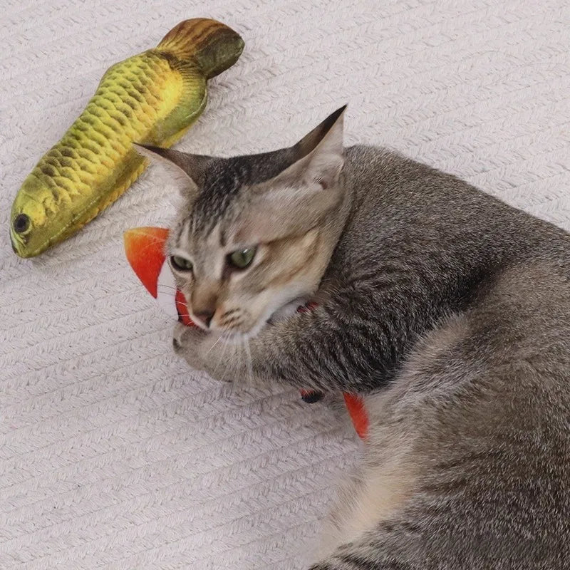 Simulation Goldfish Cat Toys Pets Teeth Chew Fish Doll Stuffed (6 colors) – view 3