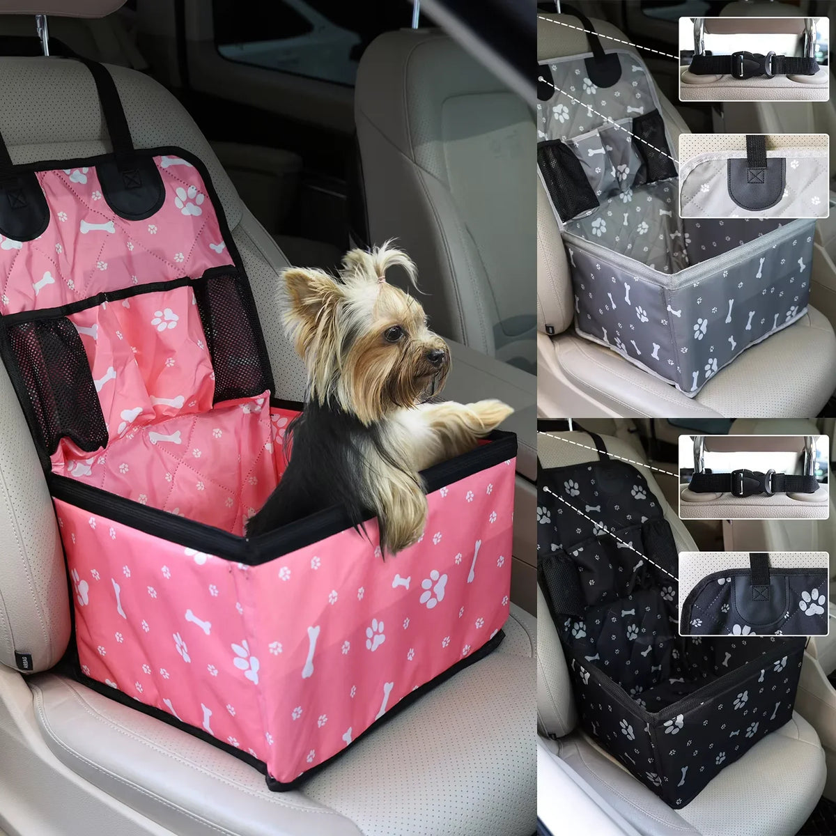 Pet Dog Car Seat with Storage Pockets - MyPetDollar.com