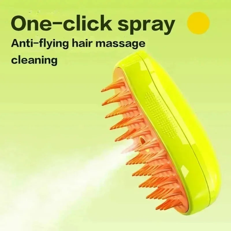 3-in-1 Electric Steam Pet Grooming Brush, - MyPetDollar.com