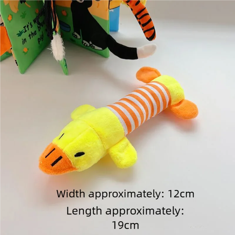 Puppy Squeaker Squeaky Plush Bone Dog Plaything