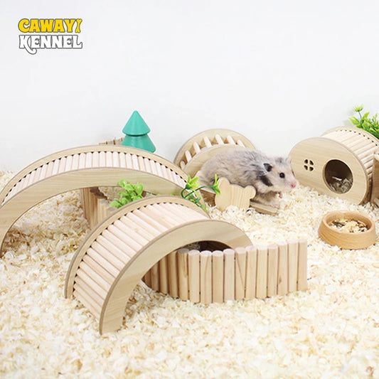 Hamster Wooden Steps Bridge Toy Guinea Pig - MyPetDollar.com
