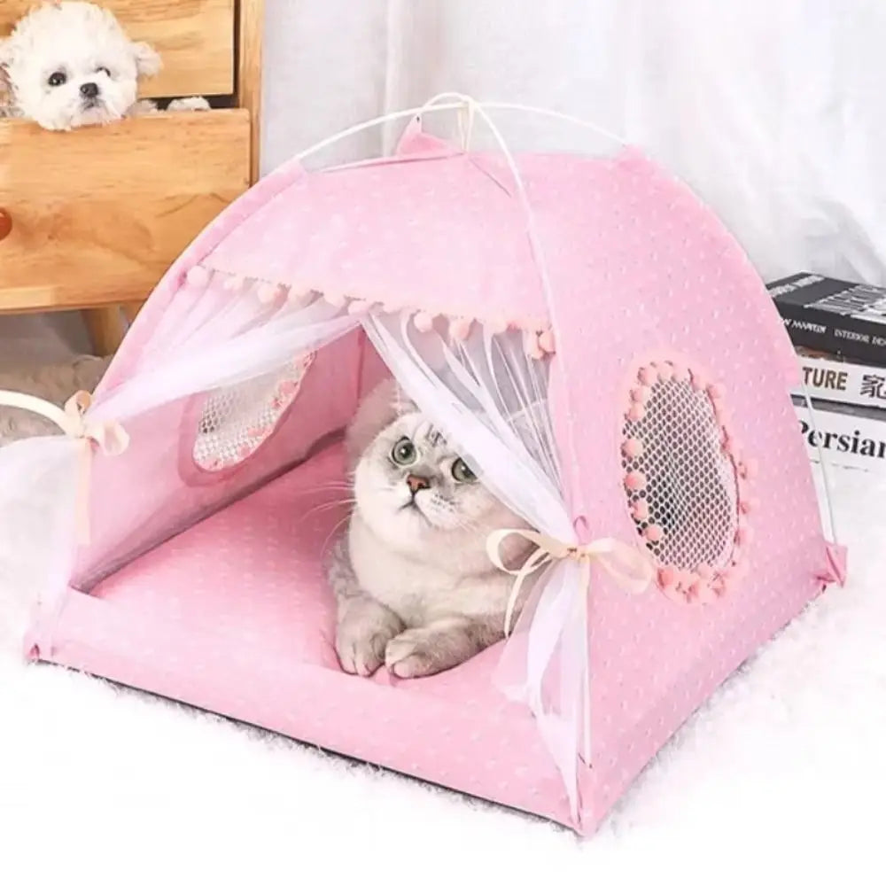 Ventilate Foldable Princess Cat Bed - MyPetDollar.com