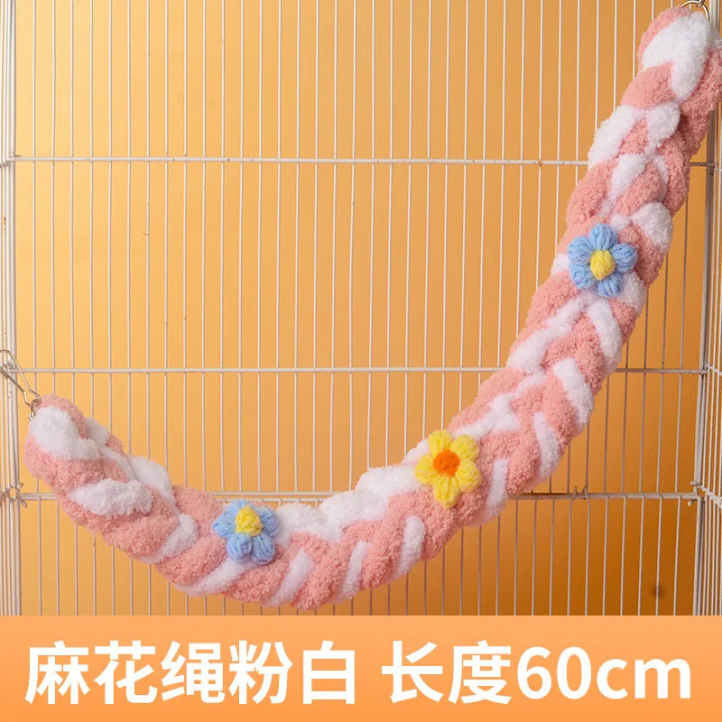 Interactive Cotton Rope Hamster Hanging Swing for Small Pets