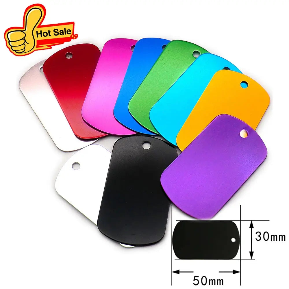Random Mix 100pcs Aluminum Blank ID Tag - MyPetDollar.com
