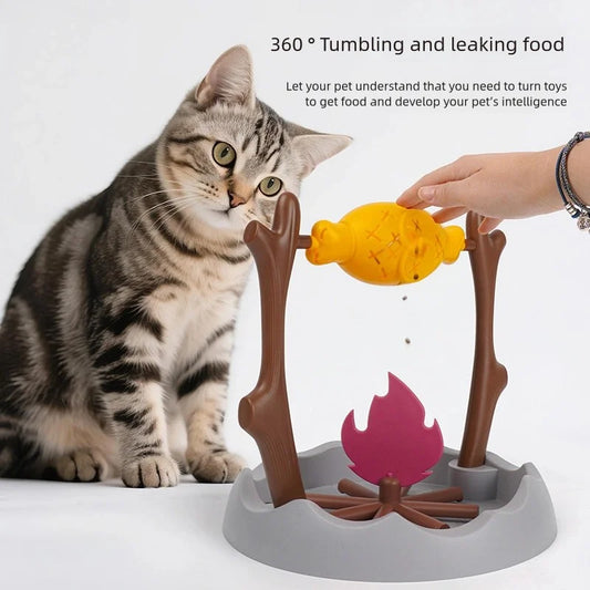 Grilled Meat Rolling Leaking Food Cat Plaything