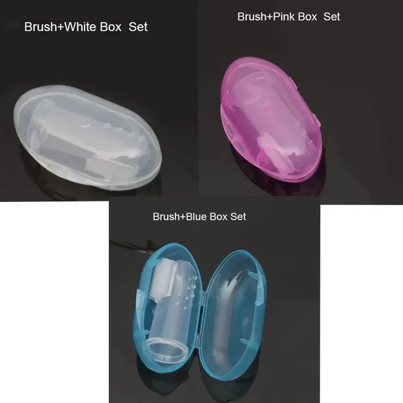 1 2 Soft Pet Finger Toothbrush Teddy Dog Grooming Brush