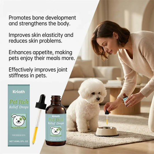 Pet Collagen Drops For Dogs Cats Relief Skin - MyPetDollar.com