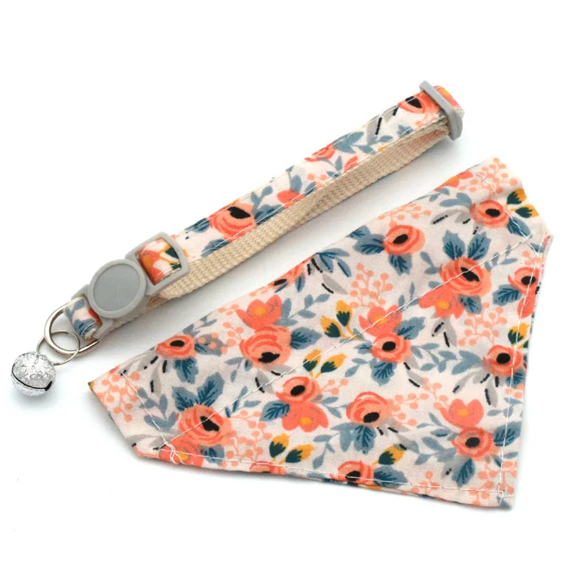 Adjustable Little Daisy Dog Neck Scarf Puppy Breakaway Cat – 8 Colors