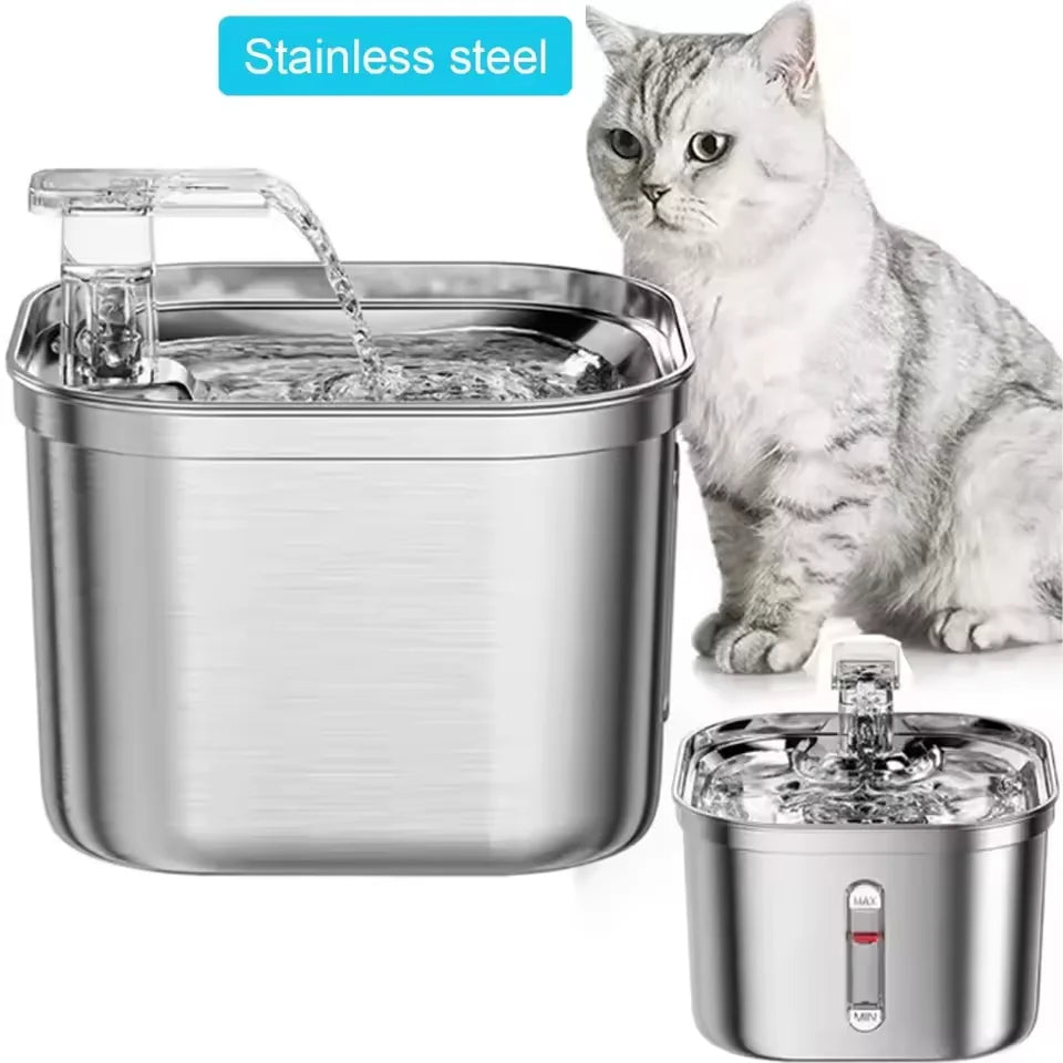 Pet Water Fountain (Stainless Steel + PP) - MyPetDollar.com