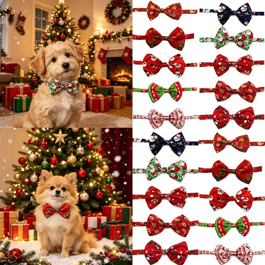 30/50pcs Christmas Pet Dog Bowties Necktie - MyPetDollar.com