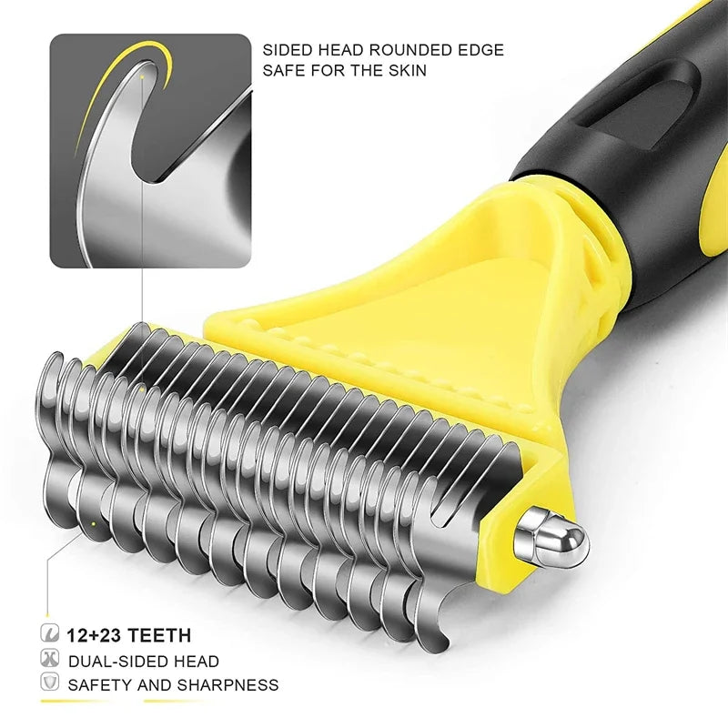 Dual-Sided Stainless Steel Pet Grooming - MyPetDollar.com