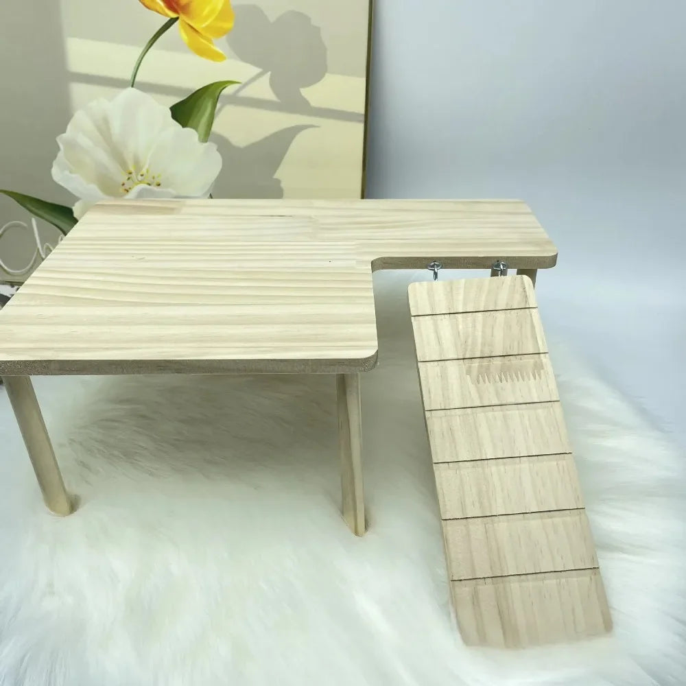 Hamster Wooden Ladder Platform DIY Stairs - MyPetDollar.com