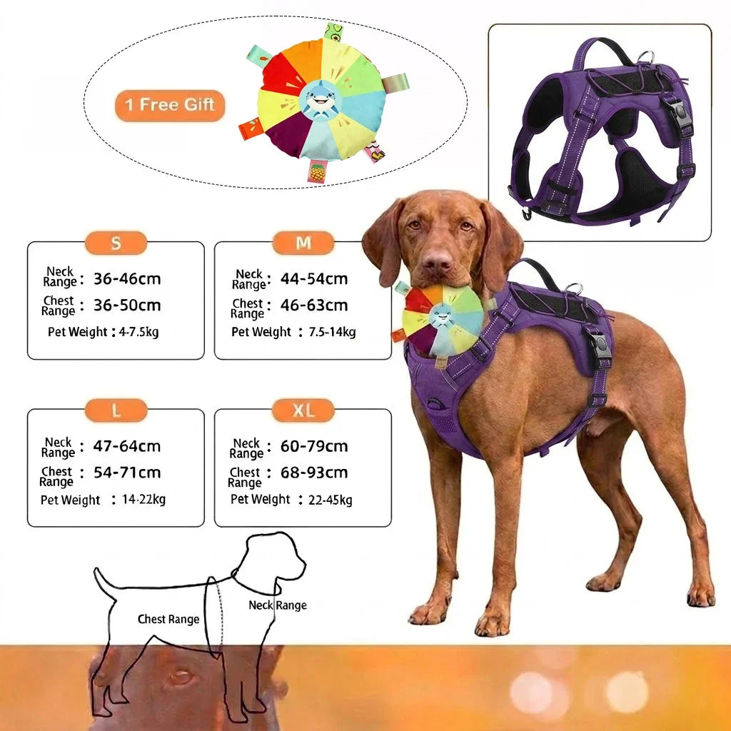 New Reflective Tactical Dog Harness No Pull - MyPetDollar.com