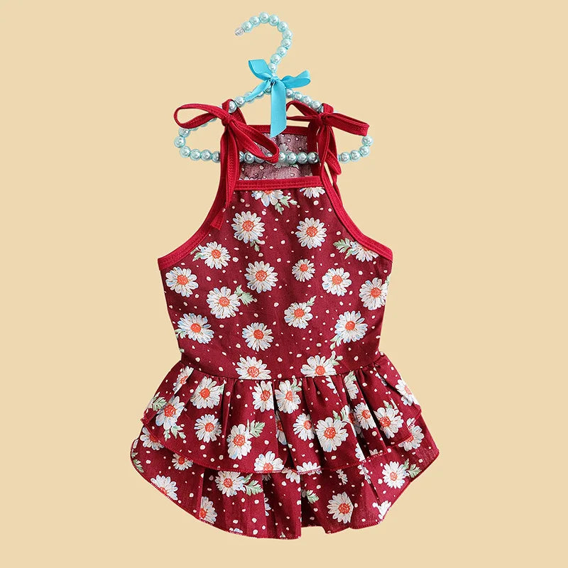 Cute Fashion Summer Pet Clothes, Floral - MyPetDollar.com