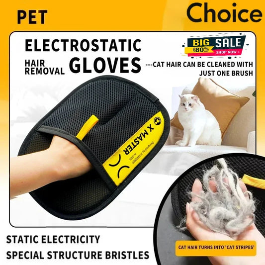 2 in 1 Pet Hair Removal Mitts for Cats Dogs - MyPetDollar.com