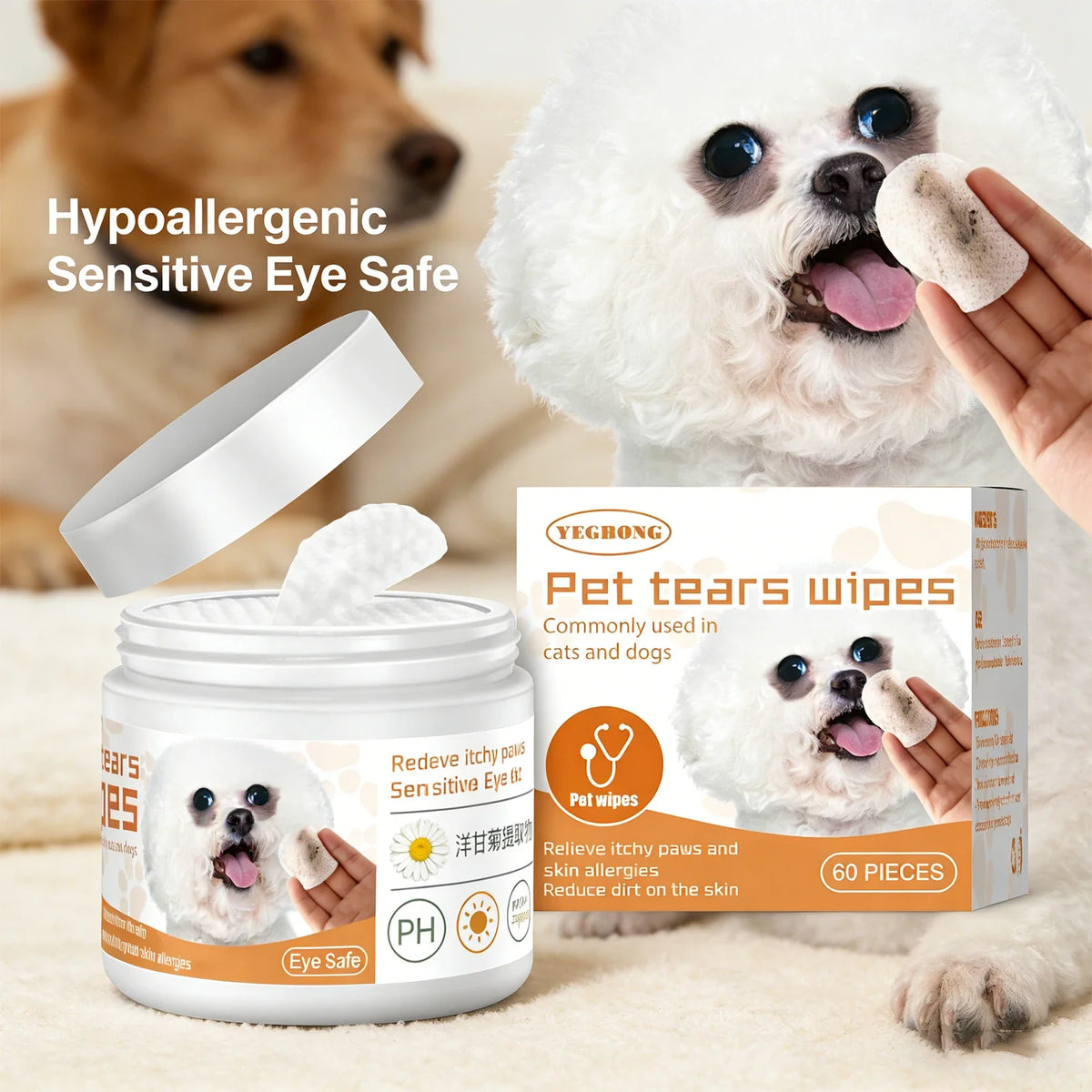 Pet Eye Cleaning Wipe Quickly Removing Tear - MyPetDollar.com