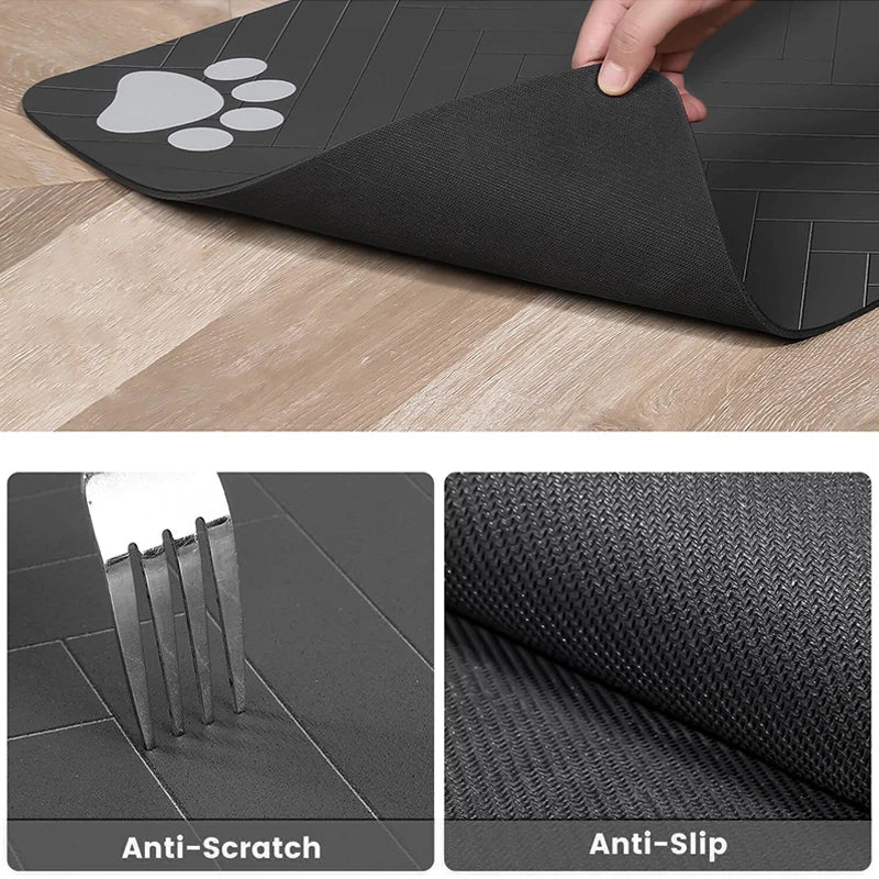 Rubber Pet Feeding Mat for Food and Water Bowl – view 4