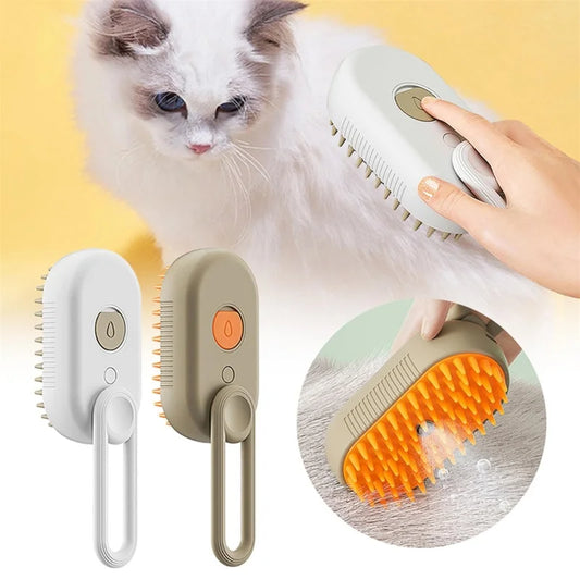 3in1 Steam Brush Steam Cats Comb Water Steam - MyPetDollar.com
